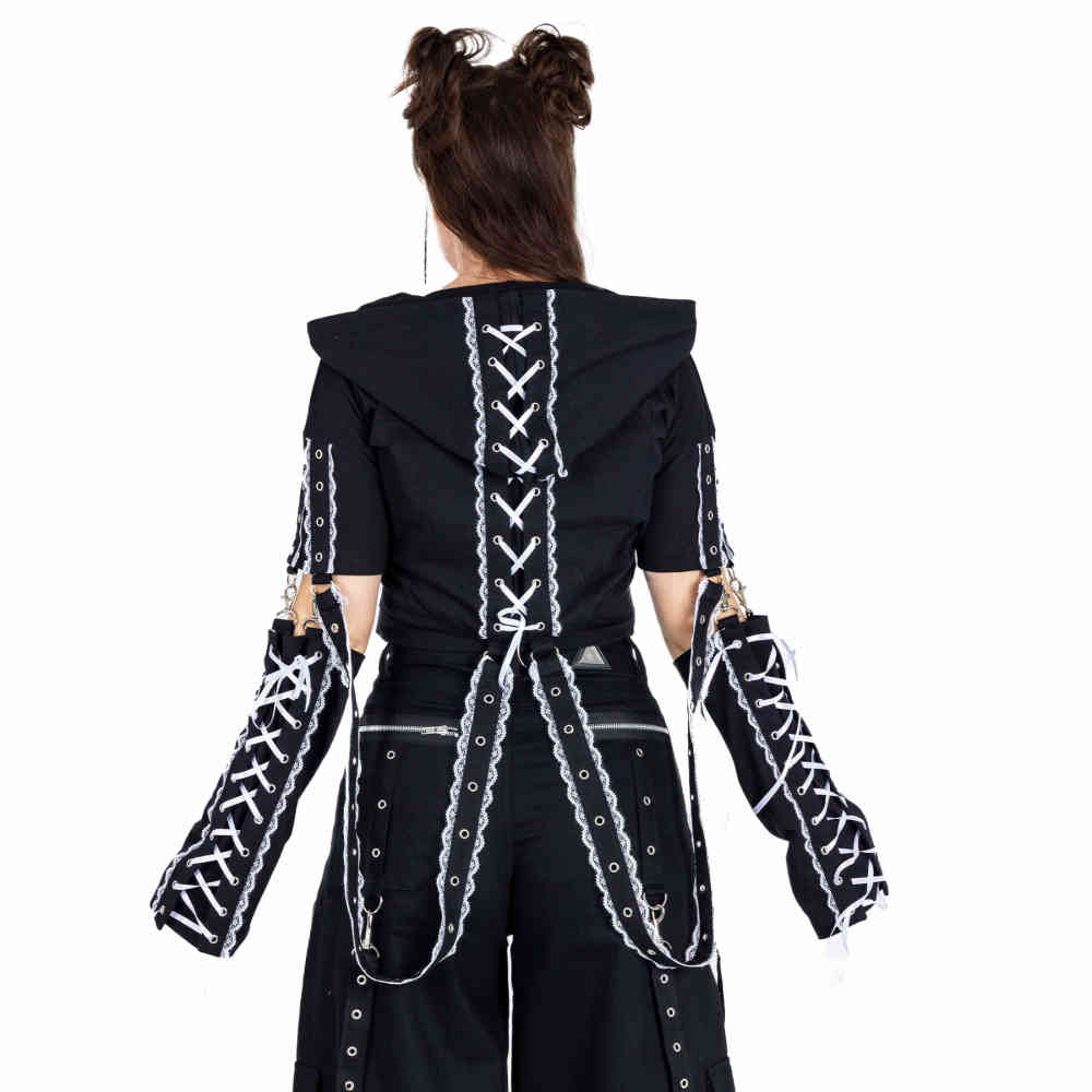 Poizen Industries - Azalea Vest met capuchon - Zwart